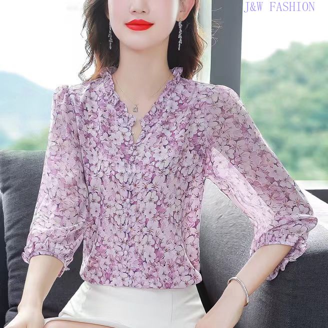 Camisas novas blusas femininas coreanas escritório chiffon camisas