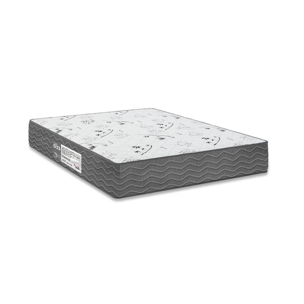 Colchão Casal D33 One Face - 17x138x188cm - Suede Cinza