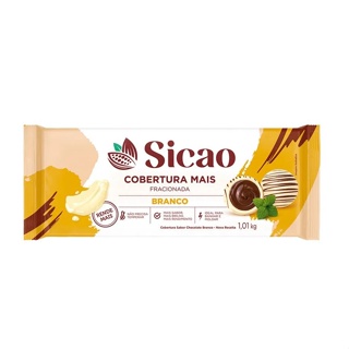 Cobertura Mais Sabor Chocolate Branco Fracionado 1,01kg Barra - Sicao