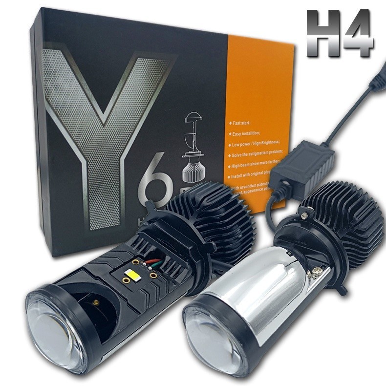240000lm Bus 90w/H4 Led Mini Projetor Lente De Carro Kit De Conversão De Faróis Hi/Lo