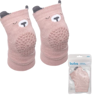 Joelheira Antiderrapante para Bebê Urso 1 Par Rosa 19415 - Buba