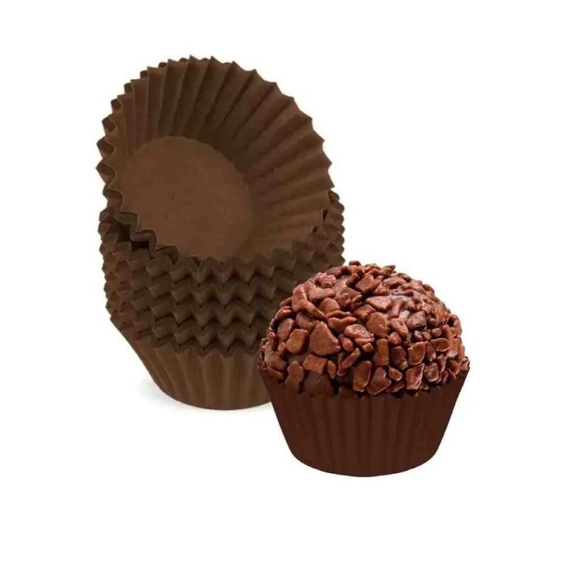500 Forminha Numero 5 Marrom Dentro e Fora Forma Marrom Doce