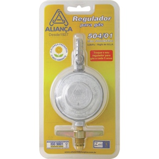 Regulador para Gás Aliança 504/01, Médio, sem Mangueira Blister