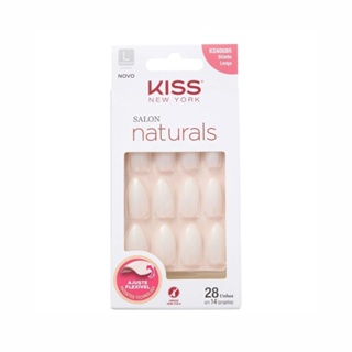 Unhas Postiças Kiss Salon Naturals Longo Estileto