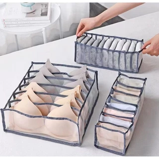 3 Organizador De Gaveta De Sutiã Sutia Dobrável Caixa De Armazenamento Divisor Cuecas Roupeiro Casa em Oferta na Shopee