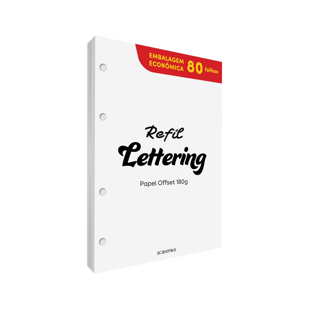 Refil Lettering Offset 180g 80 Folhas | Shopee Brasil