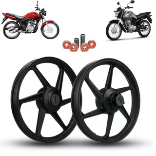 Rodas Liga Leve Honda Fan 125 2009 ate 2018 Ks Freio Tambor 6 Palitos em Oferta na Shopee