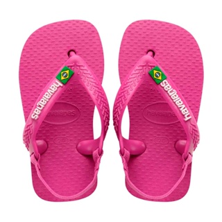 Chinelo Havaianas Baby Brasil Logo Rosa Gum