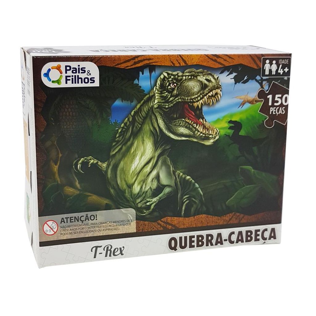 Quebra-cabeça Dinossauro 150 Peças - 2874 - Pais e Filhos - Real