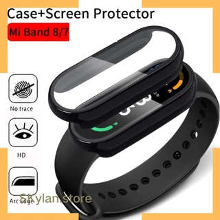 Capa Bumper 2 em 1 de vidro Protetor de tela compativel para Xiaomi MI Band 7 MI BAND 8