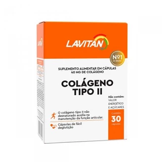 Lavitan Colágeno Tipo II com 30 cápsulas