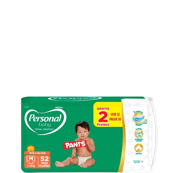 Fralda Personal Baby Premium Pants M 70 unidades - Oferta