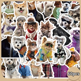 Autocolante Estético De 60pcs De Cão Decoração De Bricolage Engraçado Diário De Viagem Computador Móvel Criativo Gira