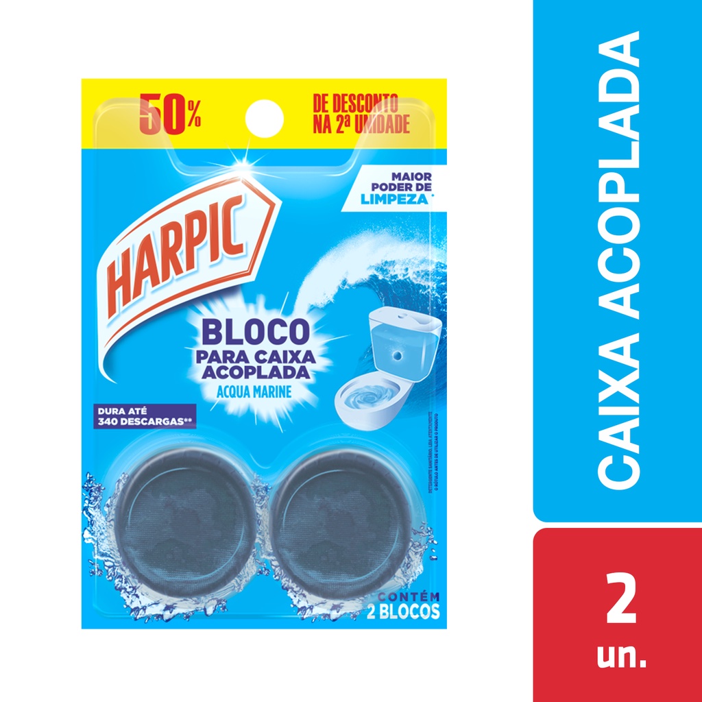 Harpic Limpador e Aromatizador Sanitário para Caixa Acoplada Marine 50% off 2 uni