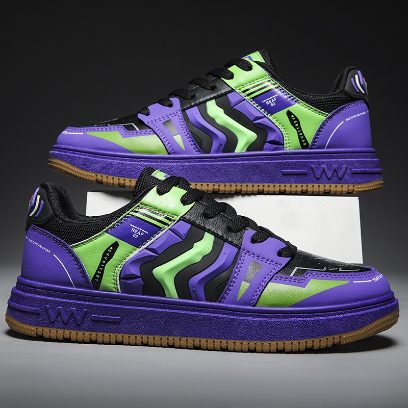 New High Street Evangelion Eva Nome Conjunto Low-Top Mecha Anime Sneaker Estudante Esportes e Lazer Maré Sapatos 2023