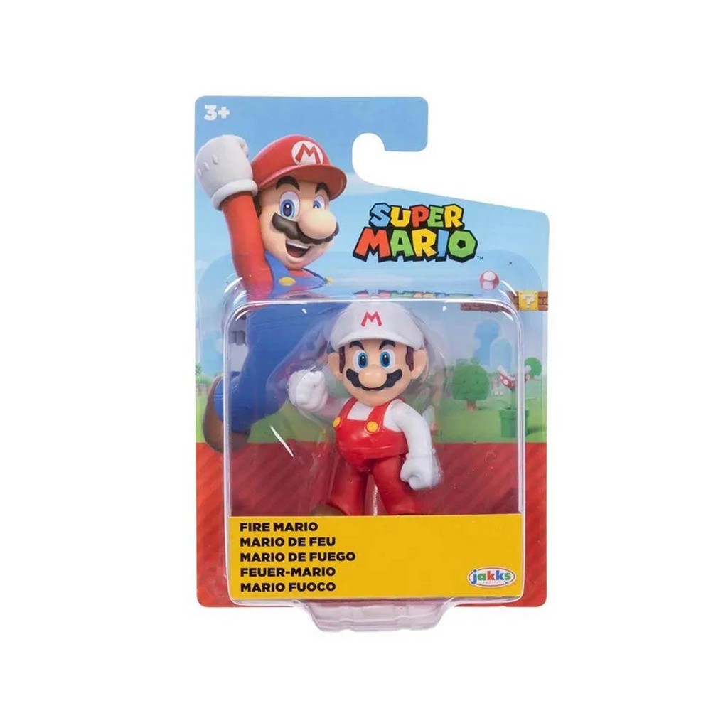 Boneco Articulado Mario de Fogo de 6cm - Super Mario em Oferta na Shopee