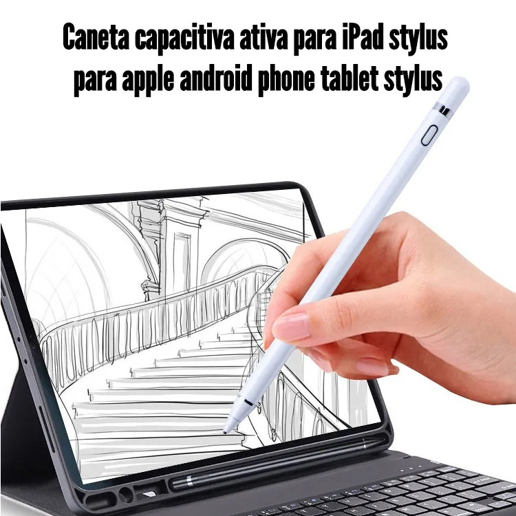 Caneta Capacitiva De Toque Para iPad/tablet Samsung/celular | Shopee Brasil