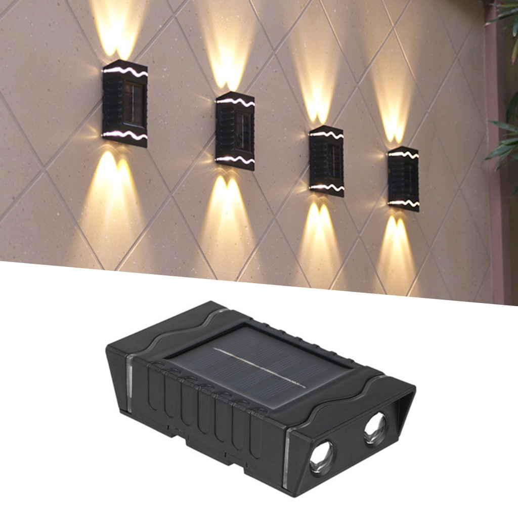 Kit 5 Mini Arandelas Modulares Led Slim Solar De Sobrepor Com Luz