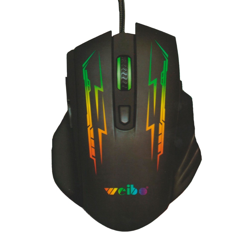 Mouse Gamer Óptico X8 Canhoto com Iluminação LED RGB, DPI Ajustável de 1600/2400/3200 e 7 Botões