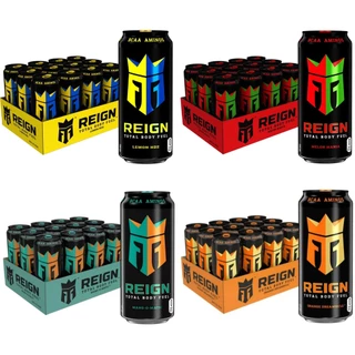 Kit c/12un Suplemento Energético Reign Mania BCAA Cafeína Natural Sem Açúcar e Corantes 473ml
