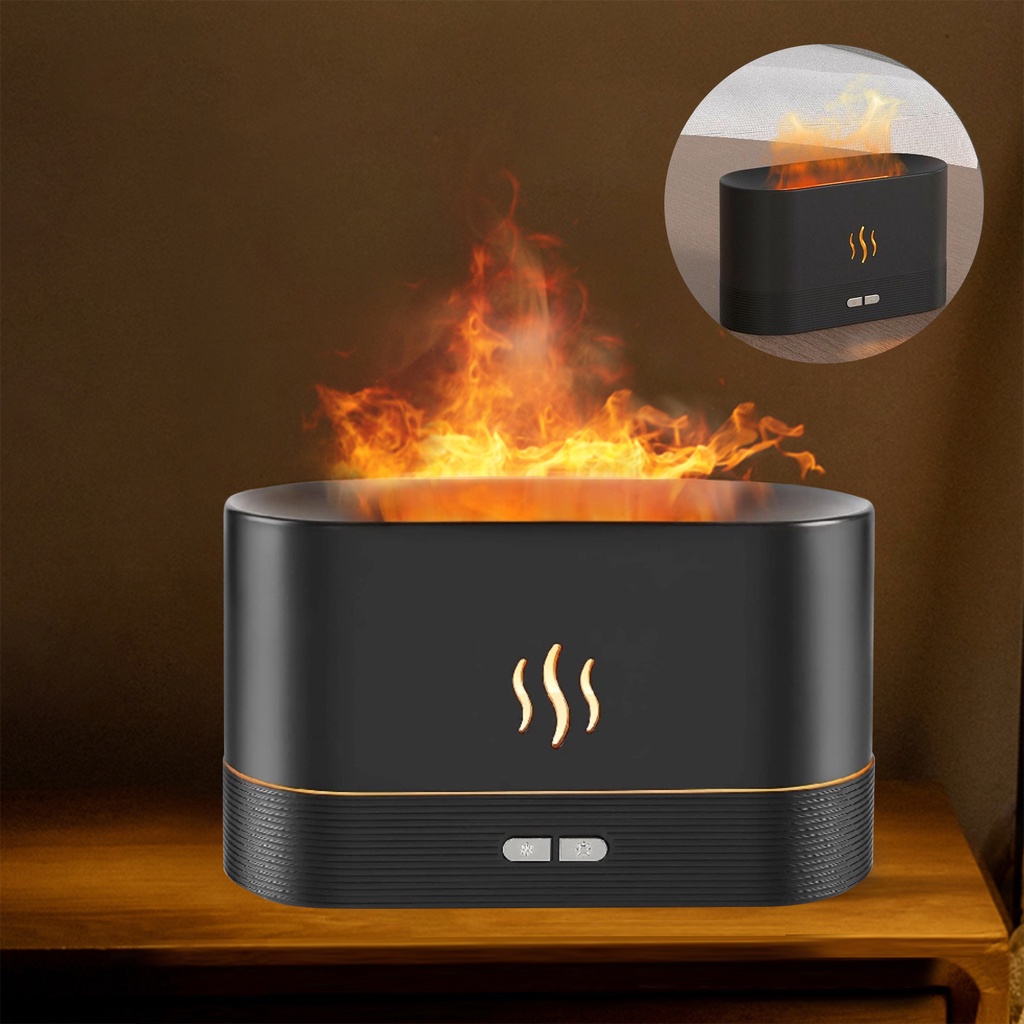 Difusor de Aroma e Umidificador de Ar De Óleo Essencial Ultrassônico De Ambiente Elétrico Air 200ml Fragrância Inteligente Levou Noite Vulcão Chama Umidificador Difusor De Ar Purificador