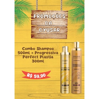 Combo Shampoo Anti Resíduo 500ml e Progressiva Plastia 300ml