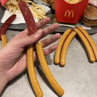 TikTok Hot Dog Faca De Borboleta 3D Descompressão Toy Porta De Trigo Floco De Brinquedo Treinamento Plana Para Bonecas De Segurança Plástica Brinquedos Crianças