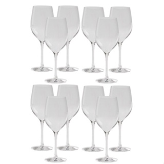12 Taças de vinho e água nude 345ml a mais resistente comercializada Material: Vidro Cristal (cristal ecológico livre de chumbo e bário) PASABAHCE