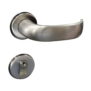 Fechadura externa de aço zamac Contemporanea com roseta cromada acetinada Pado Fechadura Zm Contemp Rr2 500-90 Externa Cr Pado