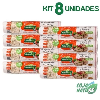 KIT 8 Biscoito de Arroz Mini Sem Glúten Vegano 80g - Natural Life