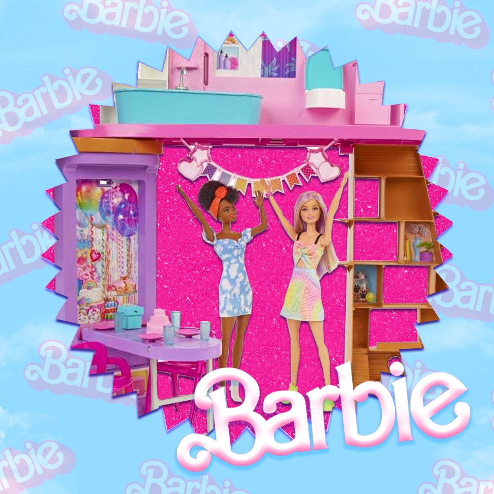 Casa de bonecas mobiliada de 2 andares da Mattel Barbie