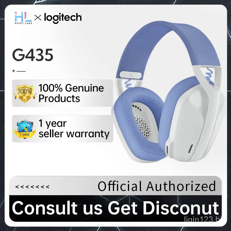 Logitech G435 LIGHTSPEED Sem Fio Bluetooth Gaming Headset Surround Headset  Som Over-Ear Para PC Laptop Jogos e Música - AliExpress