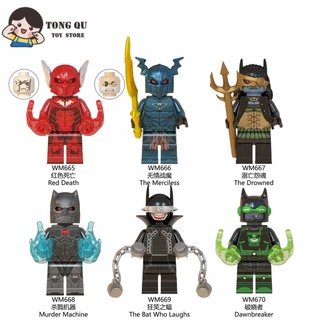 Superhero Minifigures Minifigures Minifigures Bloco de construção de morcegos risos Coleção de brinquedos Ornamentos mini Modelo Presente de aniversário