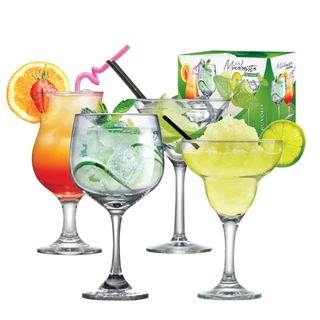 Taças Drink's (gin. Martini. Cocktail. Margarita) Kit Com 4