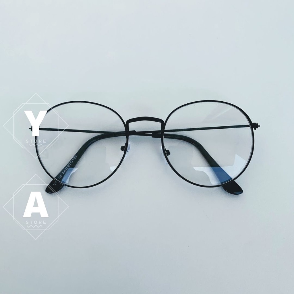 Armação para colocar lentes com grau redonda Unissex