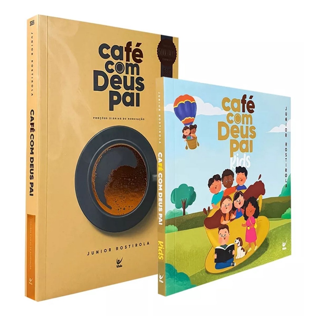 Livro Devocional Café com Deus Pai 2023 + Café com Deus Pai Kids | Junior Rostirola