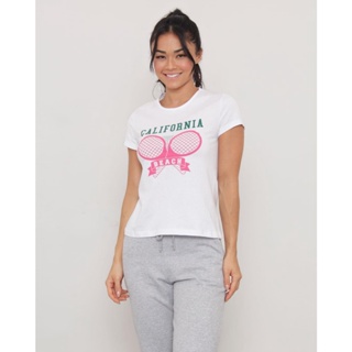 Blusa Feminina T-Shirt Manga Curta Branca