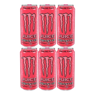 Kit 6 Un Energético Monster Sabor Pipeline Punch Lata 473ml
