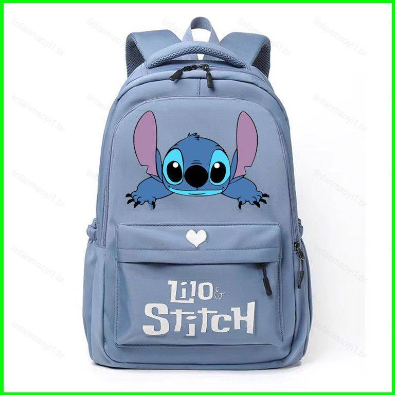 [Mochila Stitch Backpack Para Mulheres Homens Estudantes De Grande Capacidade Personalidade Da Moda Respirável Bolsas Femininas Multiuso