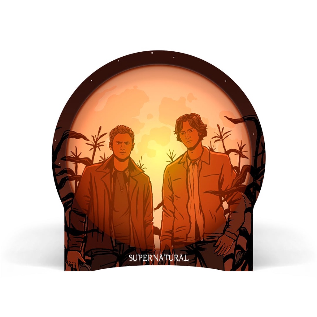 Luminária Circular Supernatural Sobrenatural Personagens