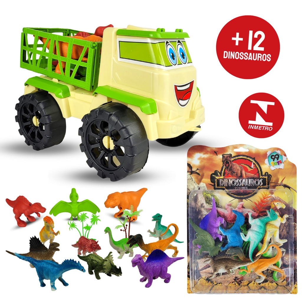 Caminhão Gigante Brinquedo Fazendo Dinossauro Zoologico Anim
