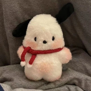 Sanrio super Fofo Vestido Pochacco Boneca De Pelúcia , Pingente De Saco De Coração De Menina DIY Brinquedo Criativo Desenho Animado