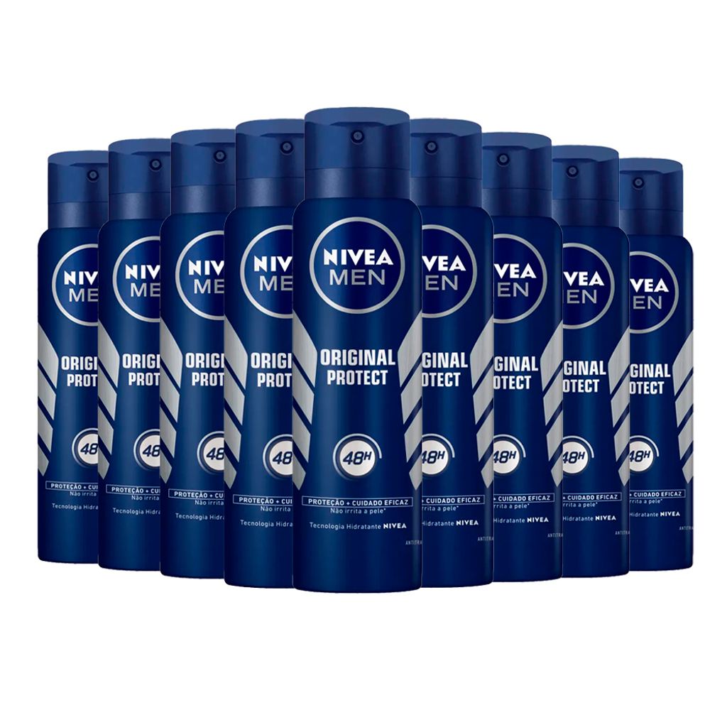 Kit Desodorante Aerosol Nivea Men Original Protect 150ml - 9 unidades