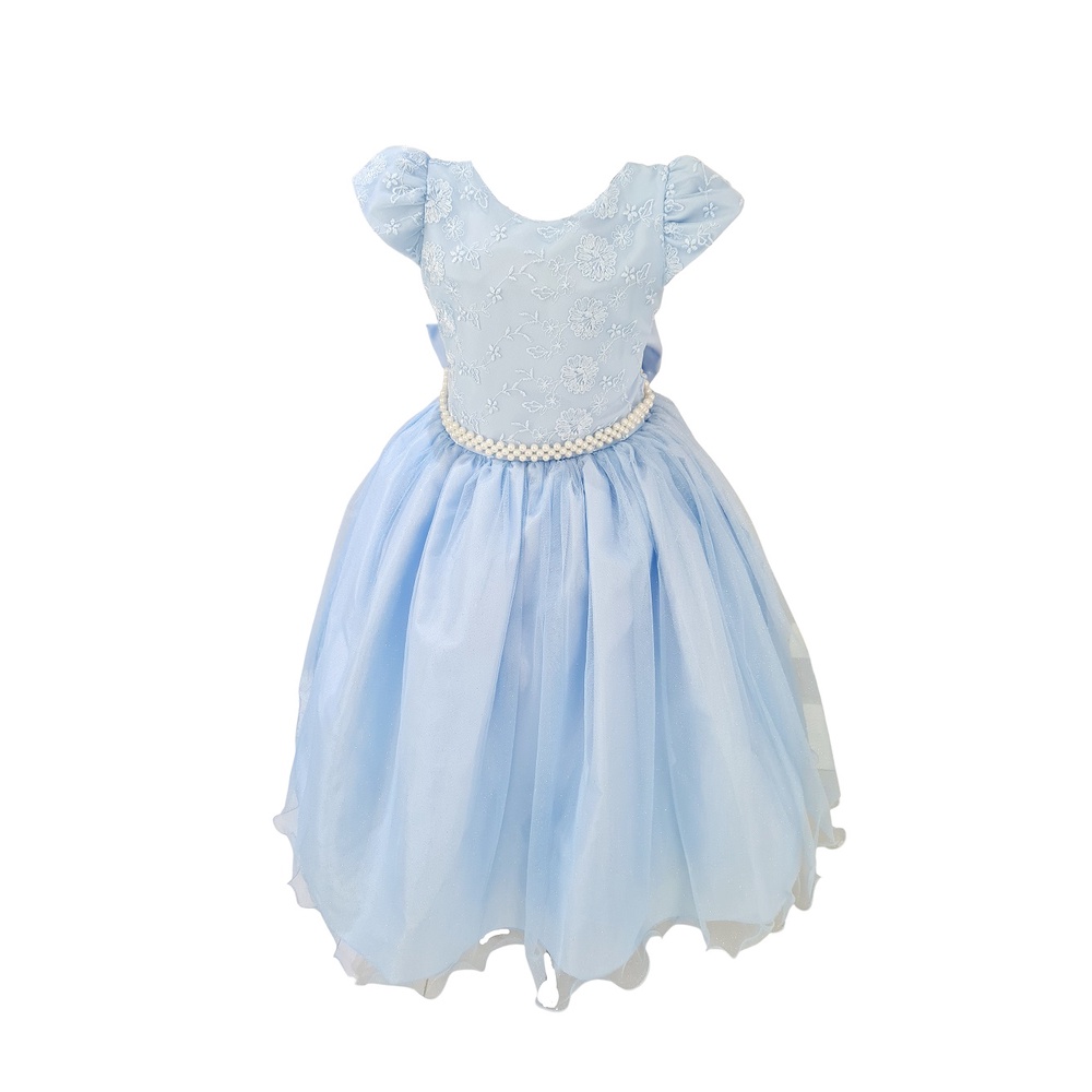 Vestido infantil festa azul claro cheap