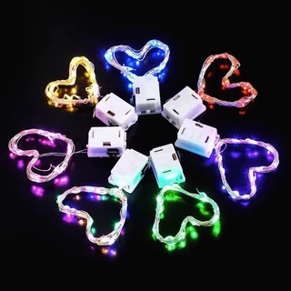 1m/2m/3m/LED de decoração de atmosfera/várias cores com bateria de botão lâmpada de cobre ajustável/material de decoração de festa