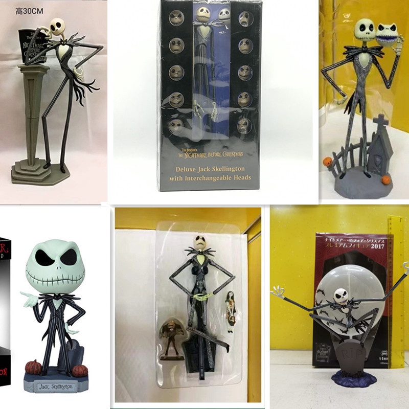O Pesadelo Antes Do Natal 12 Face Jack Skellington Chair Versão Especial Ação Figura Modelo Brinquedos Bonecos Decoração De Mesa