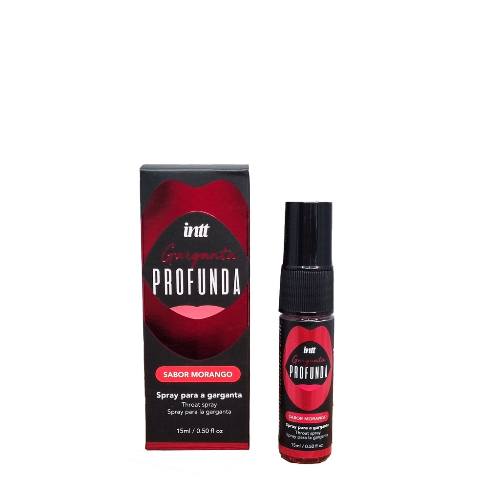 Spray Garganta Profunda Oral Boquete Sabor Beijável Morango