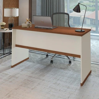 Mesa Escrivaninha de Escritório Office Tampo MDP 25mm Largura 136cm Berlin
