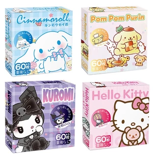 60Pcs Adesivos Sanrio À Prova D'água Com Caixa Hello Kitty Adesivo Melody Kuromi Cinnamoroll Pompom Purin Manual De Para Decoração De Cadernos De Bricolagem