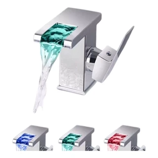 Torneira Cuba Banheiro Lavatorio Misturador Luxo Com Led 09# em Oferta na Shopee